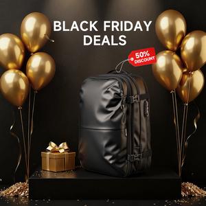 KOXMAK Vacuum Seal Compression Travel Backpack 60L | Unisex, Water-Resistant, TSA Lock, Electric Pump Included — Large Capacity, Expands for Extra Space | Black Friday Warm-Up