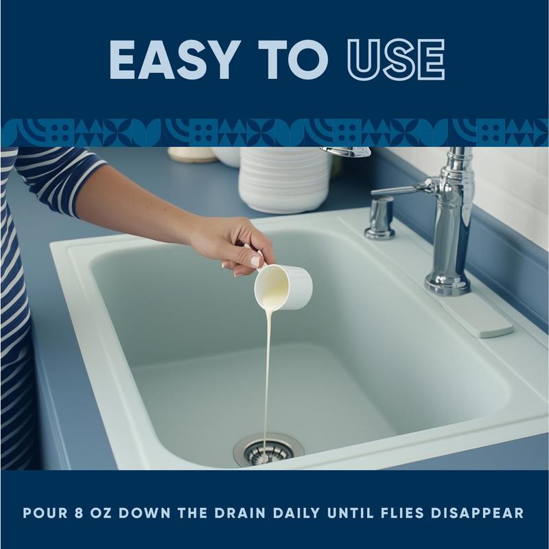 Fruit Fly Drain Treatment | Drain Fly Eliminator | All-Natural, Eliminates Gnats, Sewer Flies and More - Works in All Drains - 32 Fl Oz 2
