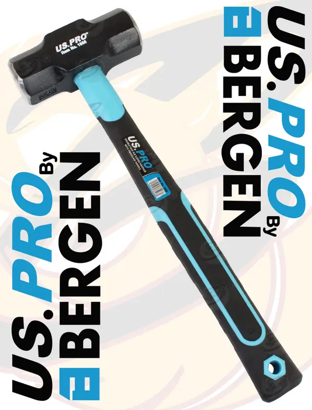 US PRO 4lbs Sledge Hammer 1.8kg Handle 14 inch Long Sledge Hammer Double Face 2