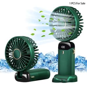 Portable Handheld Fan, USB Charging Mini Fan with Adjustable 5 Wind Speeds, Personal USB Fan with LED Power Display for Office, Kitchen Accessories