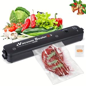Automatic Vacuum Sealer, Household Vacuum Sealer with 10pcs Vacuum Sealing Bag, Multipurpose Household Kitchen Appliances for Home Use, Gift