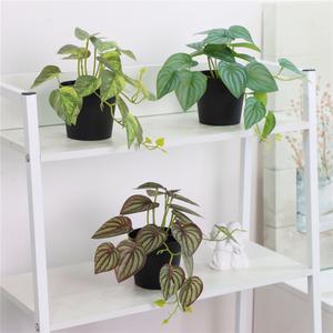 Realistic Artificial Plants in Plastic Pot for Indoor Home Decor