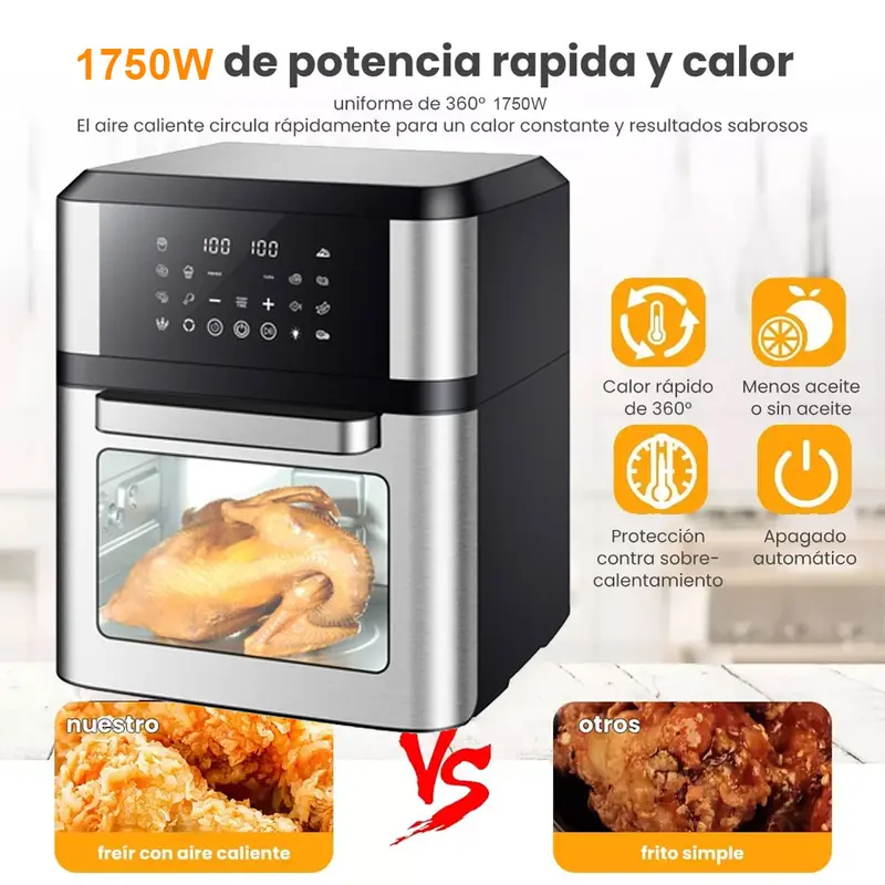 12L  Fryer 1750W Large Baskets Digital Heathy Cooker Kitchen Oven Low Fat UK glass    fryer   fryer fryer 3