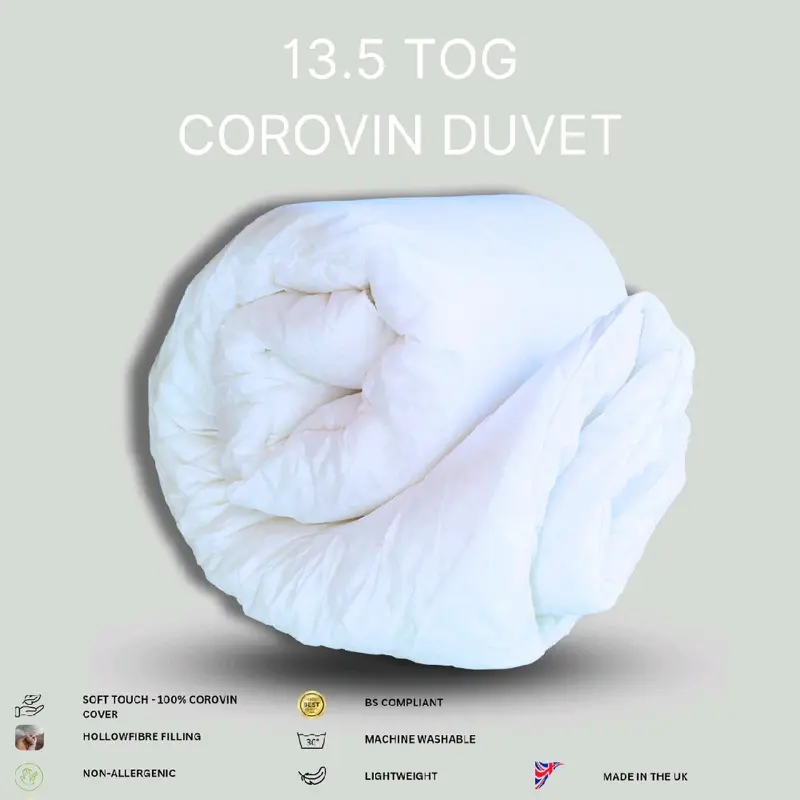 Luxurious Corovin Winter 13.5 Tog Duvets –  Super Soft Cover, Comfort, Warm, Non-Allergenic, Easy Care, Single, Double, King, Super King duvet 3