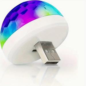 USB Powered Mini Disco Light, Party Lights Ball, Sound Activated DJ Disco Ball Stage Lights, Multi-colors LED Car Atmosphere Light, Magic Strobe Light