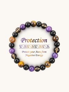 Spiritual Healing Stone Bracelet, Elastic Cord Bracelet, Chakra Bracelet, Bohemian Style Crystal Bracelet, Wish Manifestation Bracelet, Unisex Gift