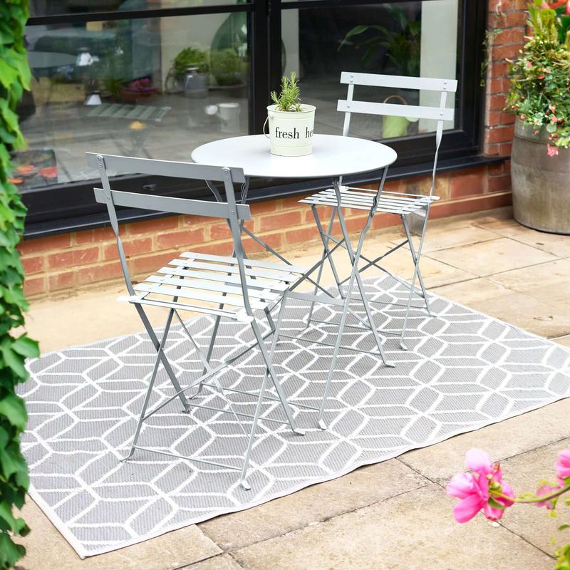 Garden Bistro Set Metal 3 Pieces - Manarola 4