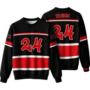 [Free Name and Number Customization] New Street Fashion Sports Style 3D Printed Sweatshirt Football Jersey 3D Printed Design Thin Polyester Hoodless Sweatshirt for Men/women/children Unisex