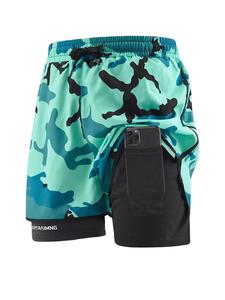 Men's Regular Fit Camo Print 2-in-1 Shorts, Casual Comfy Breathable Shorts for Summer, Men's Bottoms for Daily Wear, Loungewear, Camouflage Menswear, Soft Shorts, Pajama Shorts Pyjama