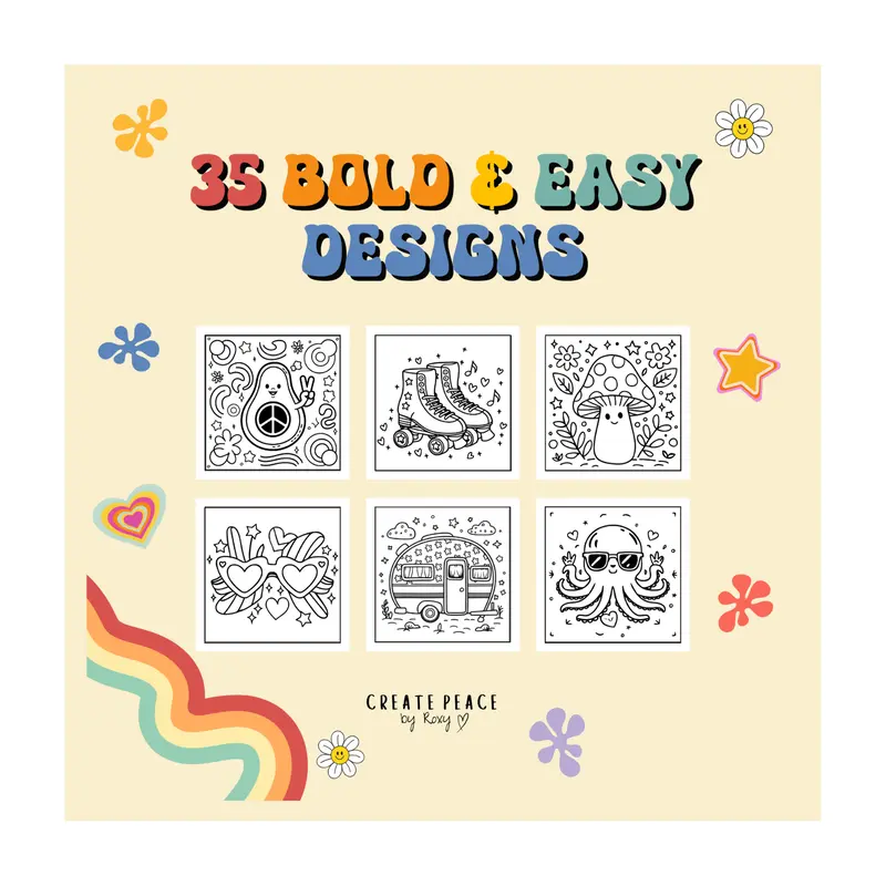 Bold & Easy Groovy: Colouring book (Book 2) 2