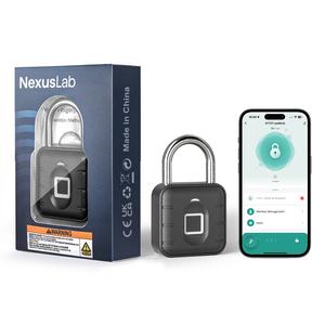 NexusLab Smart Fingerprint Padlock, Tuya App Control, Bluetooth Unlock, IP67 Waterproof, 10 Fingerprint Capacity, Stainless Steel Shackle, For Suitcases, Gym Lockers, Outdoor Gates, Doors, Fences, Storage