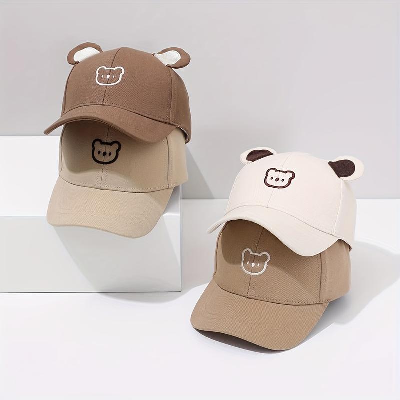 Product Introduction of A&H      1pc Embroidered Little Bear Baseball Cap - A Versatile Choice for Boys and Girls, Ideal for Summer Beach Trips. 8