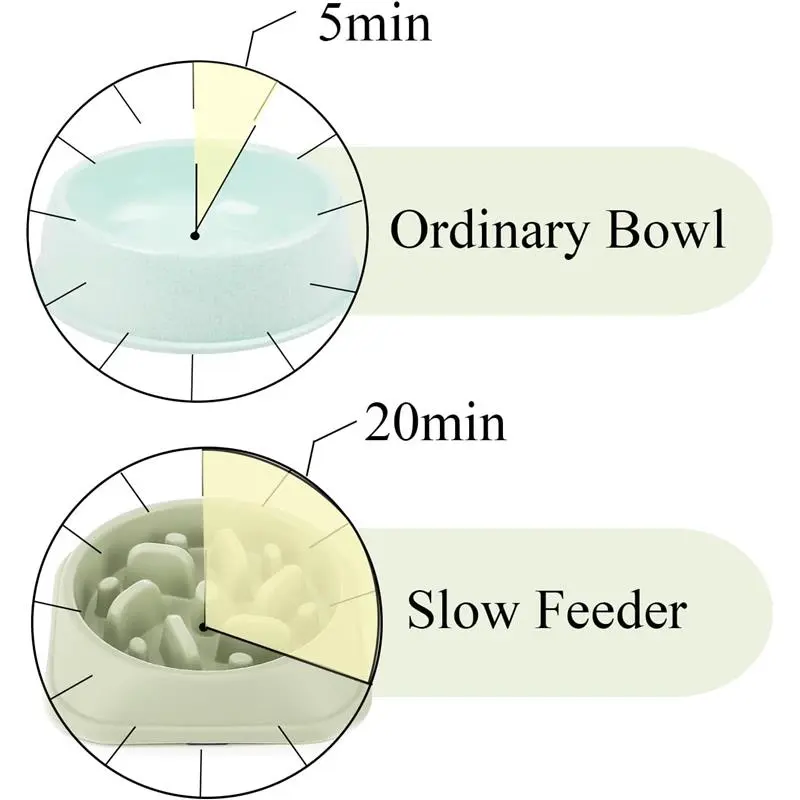 Slow Feeder Dog Bowl Green Maze Design Prevents Choking & Overeating Non-Slip Base 18x18x4.5cm for Small to Medium Dogs 1
