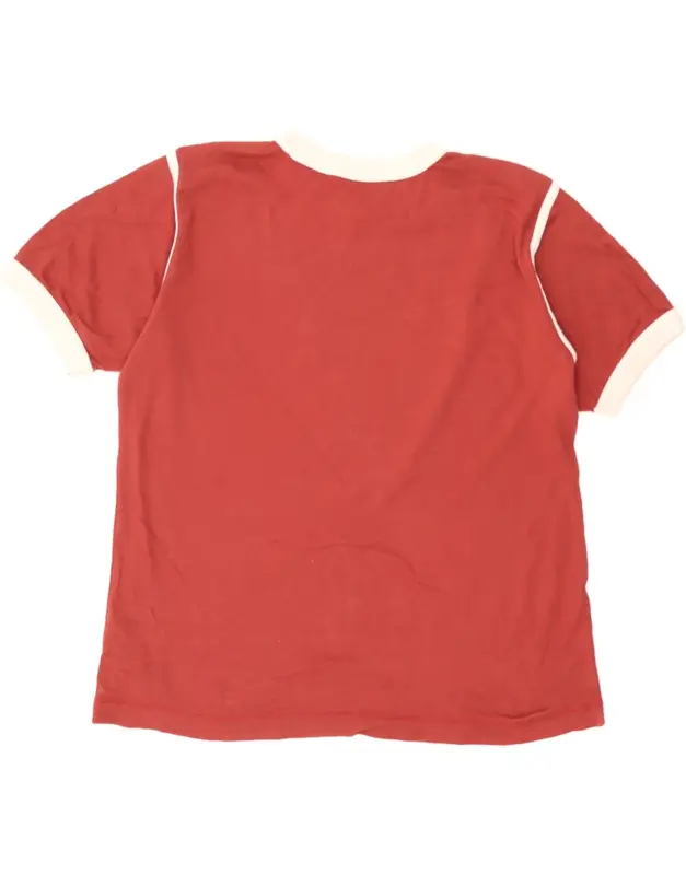 Pre-Owned Vintage PUMA Mens T-Shirt Top Medium Burgundy 2