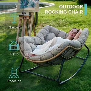 🔥 2026 New Arrival Human Nest Rattan Rocking Chair | Indoor Outdoor Lazy Recliner | Balcony Garden Lounge Sofa | Comfortable Relax Seat for Patio & Home Reclining Lounger 🪑✨