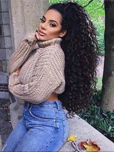 18 Inch Long Deep Wave Human Hair Lace Front Wigs, Gorgeous Fluffy 13x4 HD Lace Front Wigs with Baby Hair, Pre Plucked 200% Density Human Hair Wigs for Party, Daily Use