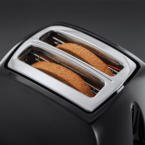 Textures 2 Slice Toaster (Extra Wide Slots, 6 Browning levels, Frozen, cancel & reheat function with indicator lights, Removable crumb tray, 850W, Black matt & high gloss finish) 21641 6