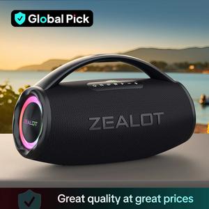 ZEALOT S97 Multifunctional Wireless Speaker, 80W Rechargeable Loud Speaker with RGB Light, IPX6 Waterproof Portable Speaker with Subwoofer, Speaker Sound System