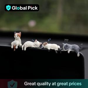 Car Dashboard Decoration, 4 Counts Car Interior Ornament, Car Dashboard Miniature Figurines, Car Interior Accessories