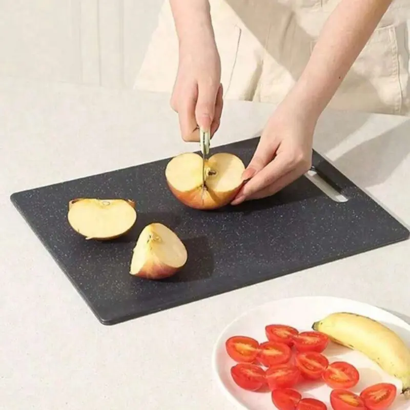 1/3Marble-Patterned Chopping Board Set for Kitchen, Cooked/Uncooked Separation, Household Fruit Cutting Board Knives 1