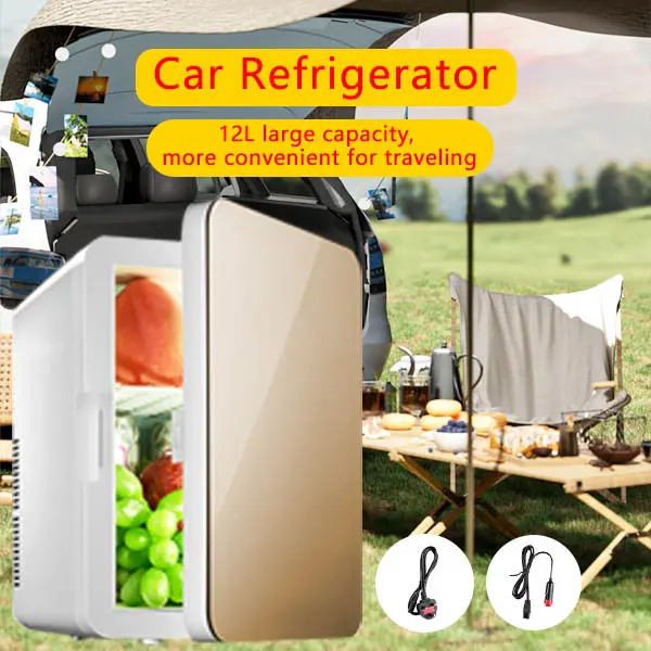 12 Liter Portable Mini Fridge, Travel AC/DC Dual Power, Thermoelectric  Cooler ＆ Warmer,  Eco-Friendly Beauty Fridge Ideal for Camping,  Offices, Dorms 3