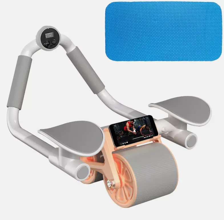 Automatic Abdominal Wheel with Elbow Support and Anti-Slip Design for Effective Workout - Fitness AB Roller