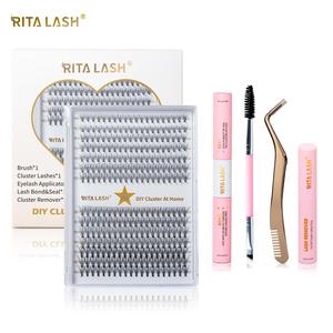 Natural Curl Eyelashes Extension Kit, Mixed Length Individual False Eyelashes, Eyelash Glue, Lash Remover, Eyelash Curler, Eyelash Applicator Comb, Christmas Gift