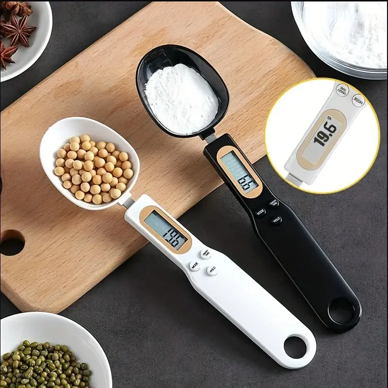 1pc Digital Kitchen Scale, 500g/0.1g Precision Electronic Measuring Spoon, Handheld Food Weighing Scale, Battery Powered, Non-rechargeable, for Home Cooking and Baking Utensils Cover 0