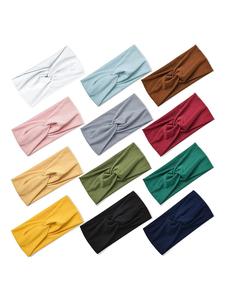 Solid Color Hair Hairbands, Fashionable Soft Hair Hairbands for Women & Girls, Minimalist Headwear Suitable for Skin Care, Sports and Yoga, Clean Girls Clothing Accessories