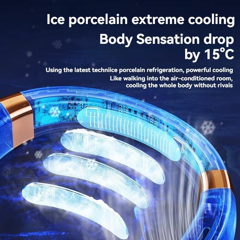 New Portable Halterneck Fan USB Handheld Silent Multi-function Bladeless Mini Electric Fan Cross-border 1