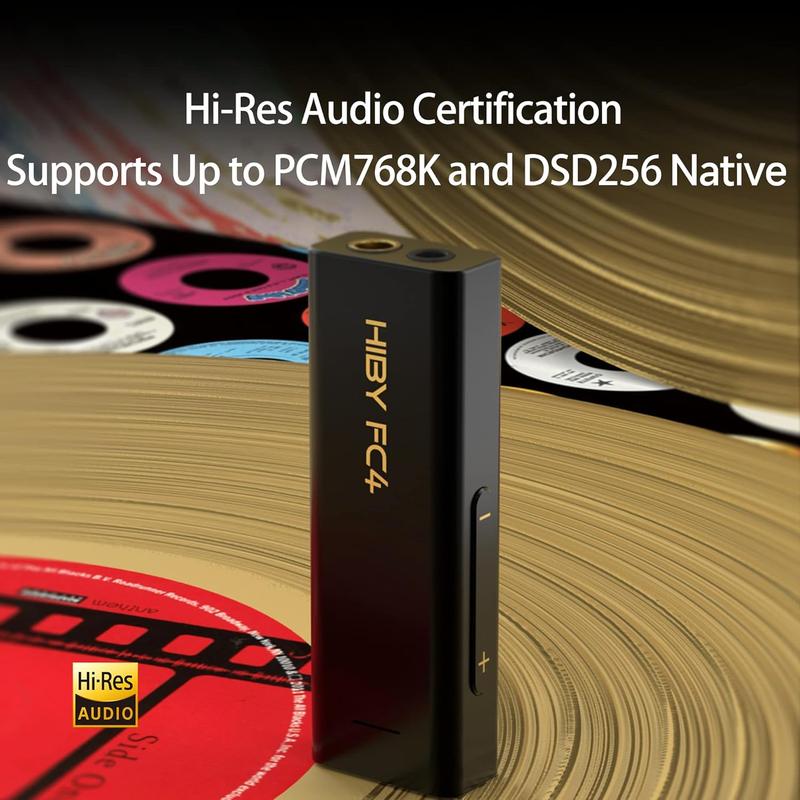 HiBy FC4 portable headphone amp dac mqa dongle USB dac high driving power MQA 16X PCM 768kHz DSD 256 native for Android/iOS/Mac/Windows 1