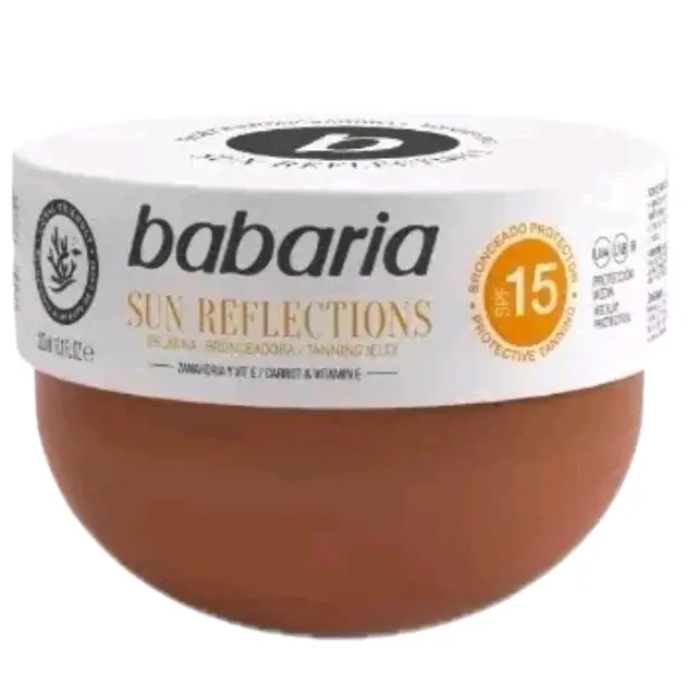 Babaria Sun Reflections Carrot Tanning Jelly SPF 15 - Moisturizer for Body Care - Moisture, Comfort Moisturizing 300ml