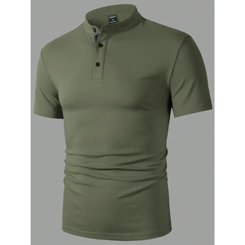Manfinity Homme Men's Solid Color Short Sleeve Casual Work Polo Shirt, Summer Menswear Top 3