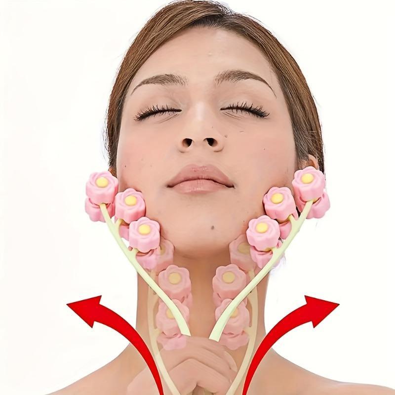 Face Massager, Facial Massage, Flower Type Massage Roller for V Face Pull Tight Firming, Beauty Tool(Use with Caution on Sensitive Skin) 3