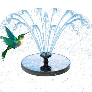 Solar Powered Bird Bath Fountain, 1 Count 6 Nozzles Solar Bird Bath Fountain, Outdoor Garden Water Feature for Garden, Pond, Swimming Pool