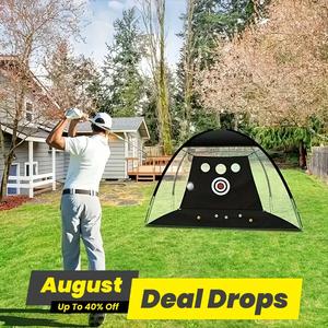 Folding Golf Practice Net, Indoor Outdoor Golf Training Nets, Professional Golf Ball Training Equipment for Beginners, Golf Clubs Accessory, Golf Bag