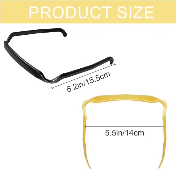 2 Pcs Curly Thick Hair Headband, Sunglasses Headband Invisible Hair Hoop for Curly Thick Hair, Square Headband Like Sunglasses Create a Fashionable Hairstyle (Black) 4