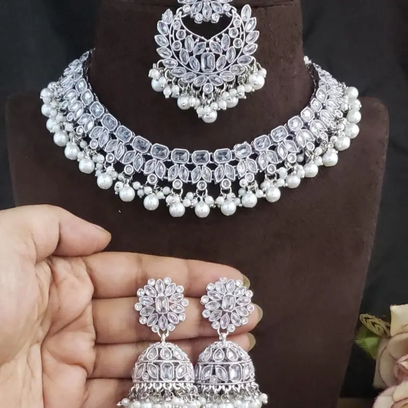 Necklace Sets punjabi jewellery pakistan indian jewelry desi pakistani cheap mehndi set kundan wedding i sale 6