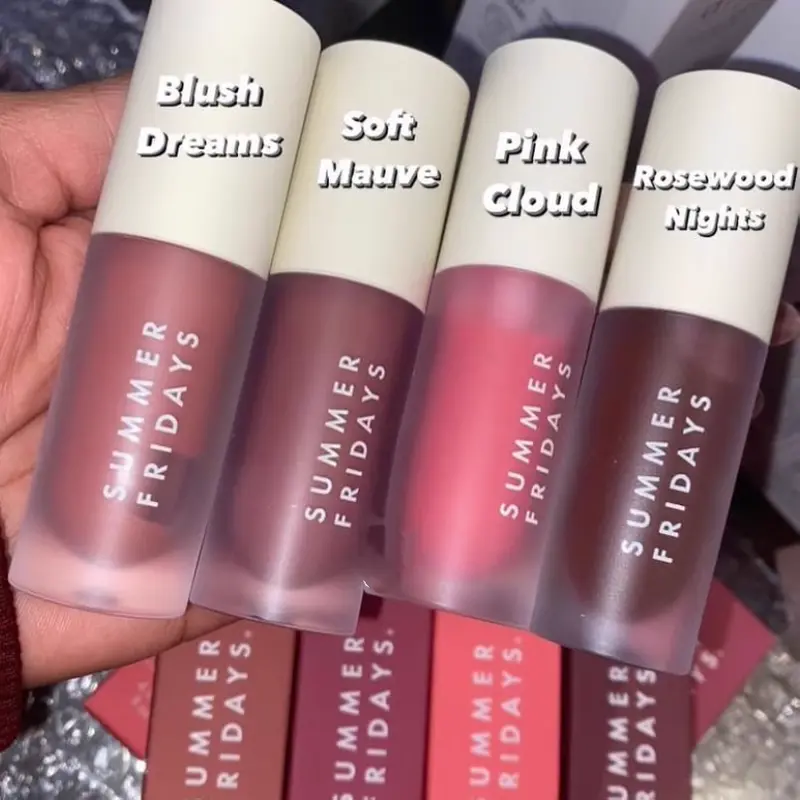 Summer Fridays Lip Balm Moisturizing Mirror Lip Gloss Lip Vanilla Pink Sugar Coffee Cake Smell Lipstick Transparent Oil Makeup 3