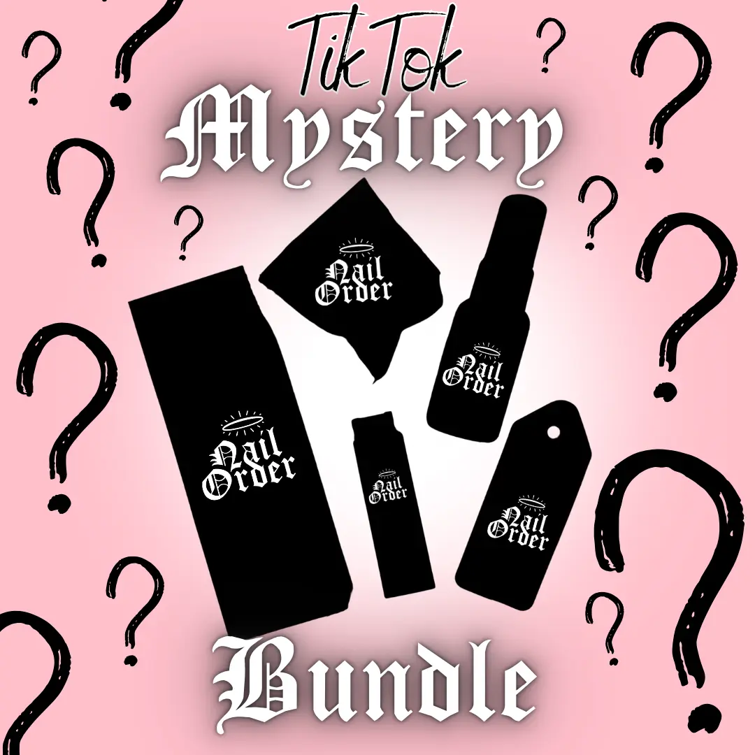Nail Order TikTok Mystery Bundle - 5 Items Included - Etch 'n' File , Mini Hand Sanatiser, (1) Moon Drops, Keysie, Knuckle Duster