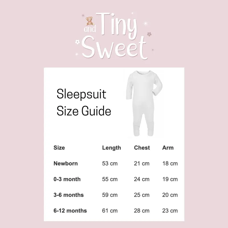 Pink Floral Bear Personalised Sleepsuit/Babygrow 4