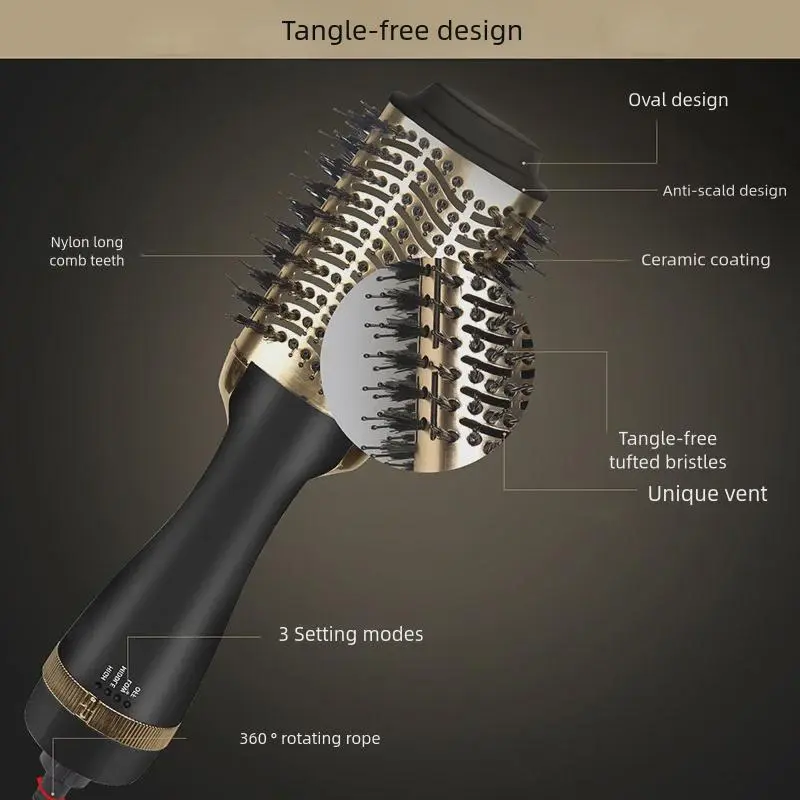 Household integrated hair dryer, hot air brush, dual-purpose multifunctional hair dryer, gift for women, Mother's Day gift 0