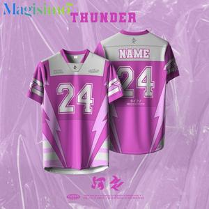【Free Custom Name & Number】 2025 NFL Edition Jersey Jersey Tshirt Men Short Sleeve Retro Collar Full Sublimation Microfiber Viral Tiktok Unisex Teamwear Ootd Viral