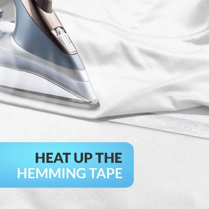 Ironing Hemming Tape, 30m Extra Strong Adhesive for Curtains, Fleece, and Fabrics, Quick & Easy Iron-On Hem Solution 3