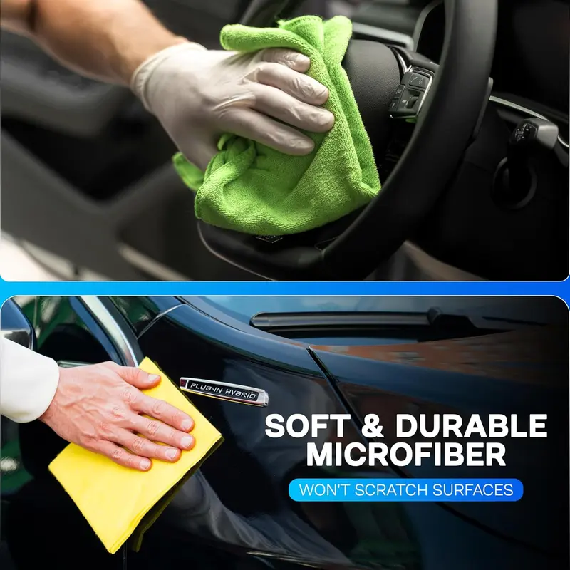 Microfiber Cleaning Cloth - Super Absorbent Lint Free Microfibre Cloths Cleaning for Home, Kitchen, Surface, Mirrors, Bathrooms, Motorbike, Car 4
