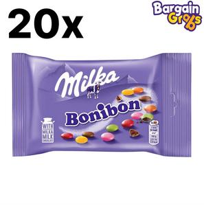 20 x 36g Milka Bonibons – Smooth Alpine Milk Chocolate with a Crunchy Shell Snack Bonbon Bite Dessert