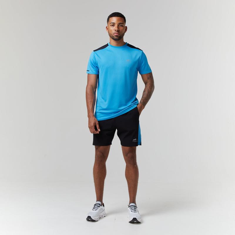 Cut & Sew Training Twinset | Neon Blue/Black 2