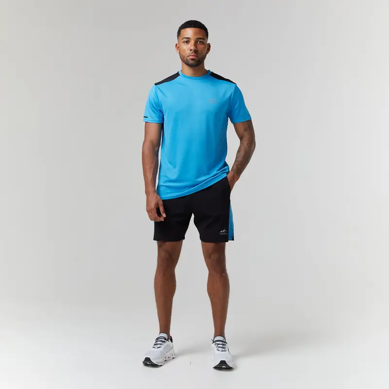 Cut & Sew Training Twinset | Neon Blue/Black 2