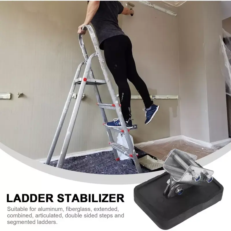 EcoVend 2PCS Durable Iron & Rubber Ladder Foot Pads Ladder Feet Rubber Safety Feet 7