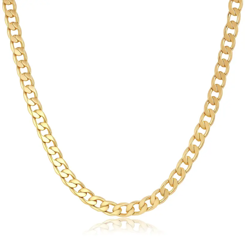 New 6mm Gold Cuban Curb Chain - 24 Inches 1